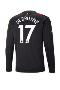 Fotbalové Dres Manchester City Kevin De Bruyne #17 Venkovní Oblečení 2022-23 Dlouhý Rukáv